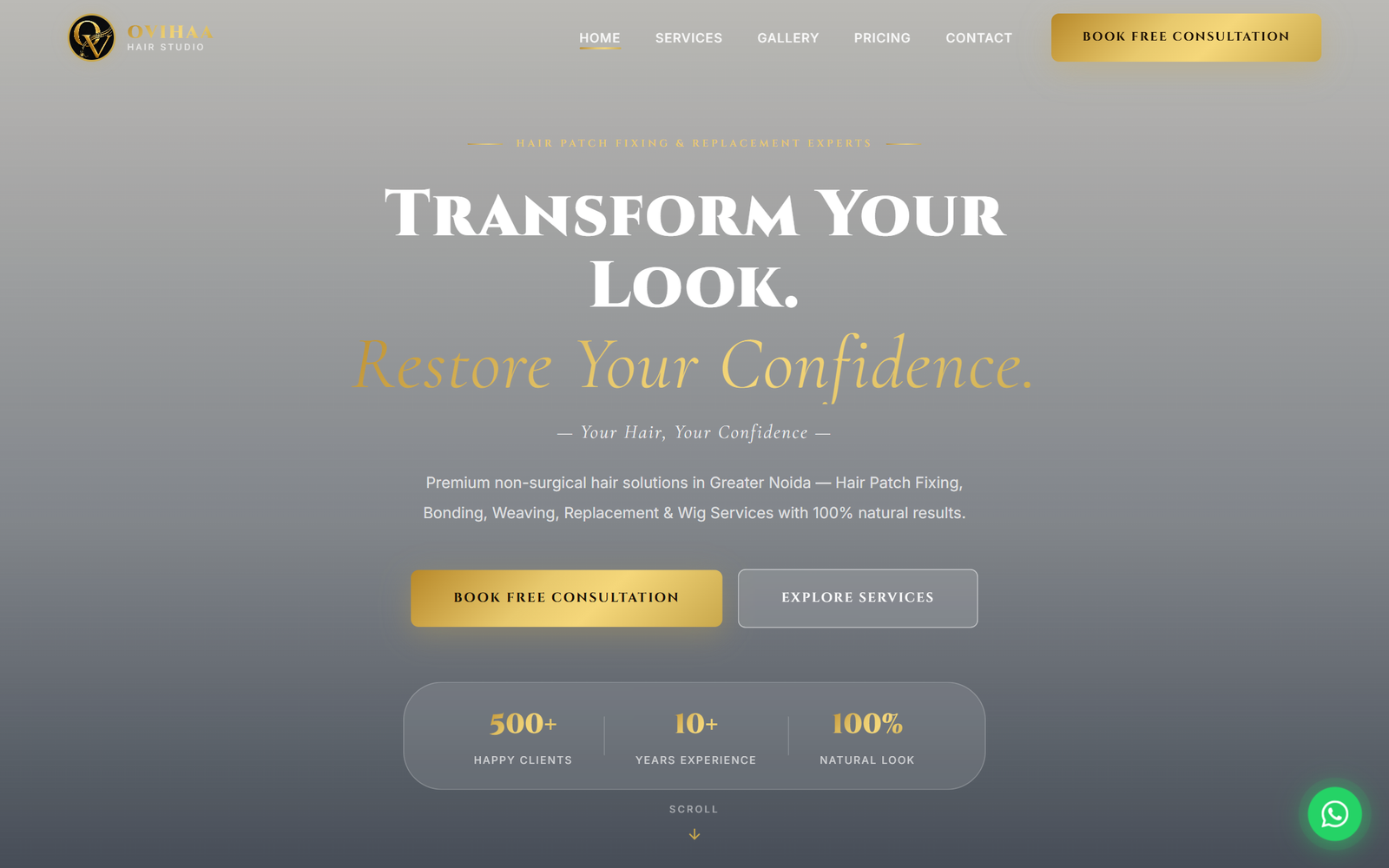 Ovihaa Salon Website