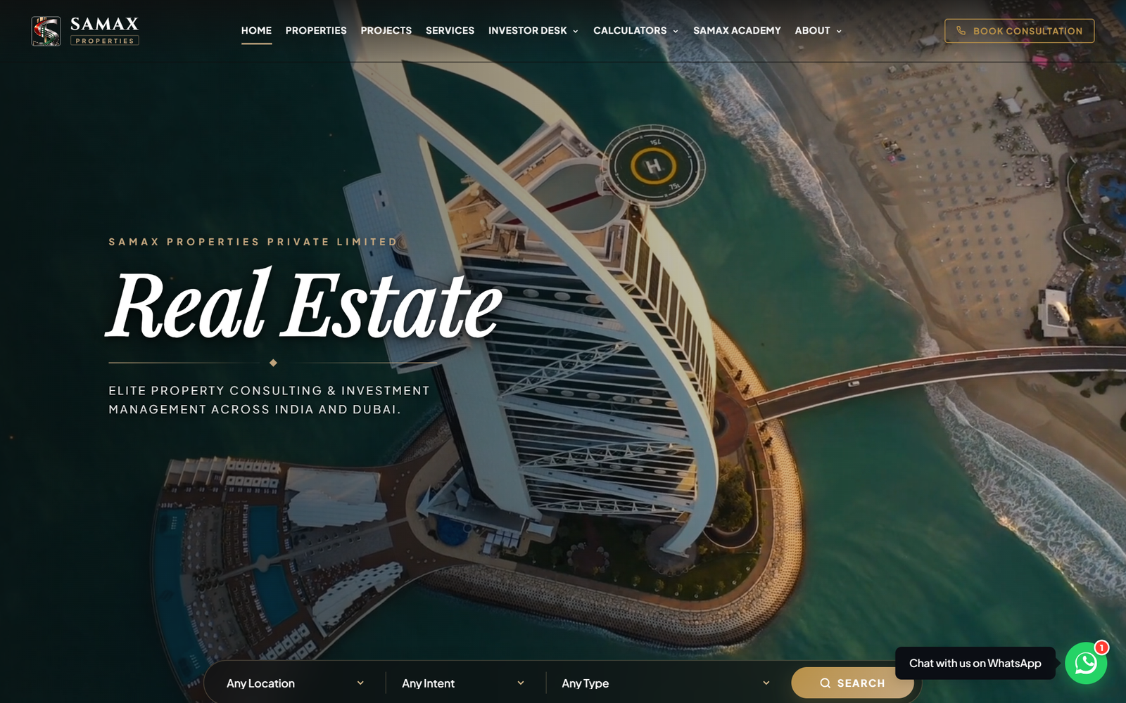 SAMAX Properties Website