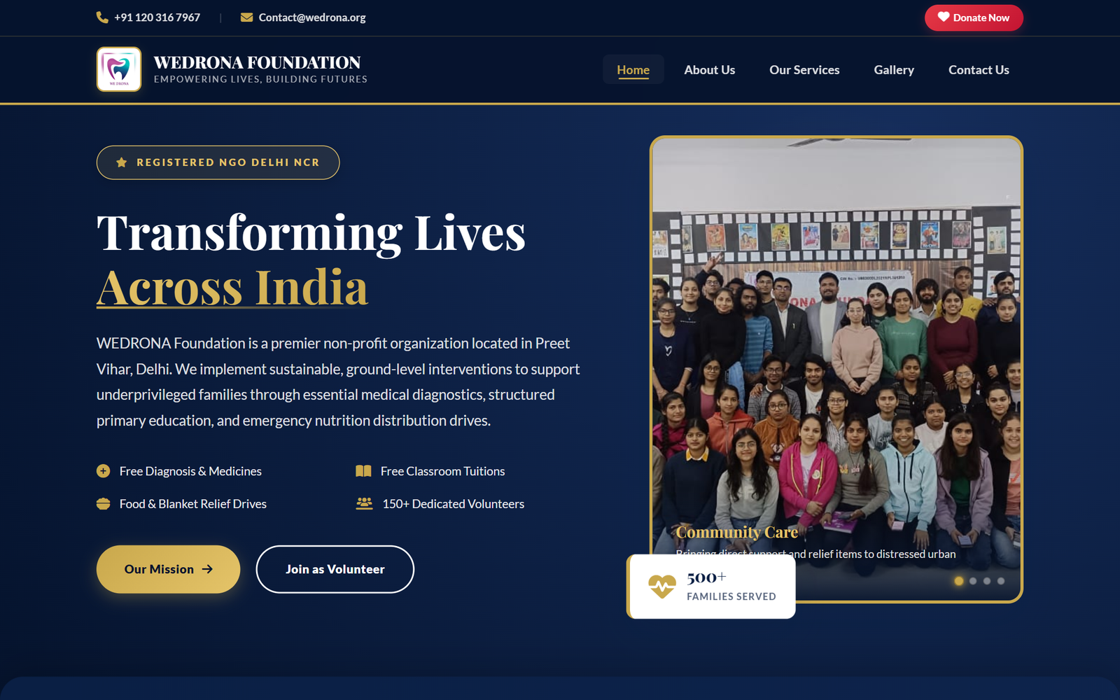 Wedrona Events Website